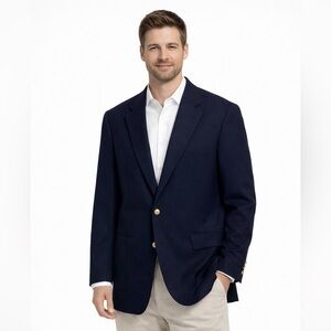 Wimbledon Tennis Blue Sport Coat Timeless with Gold Wimbledon logo buttons
